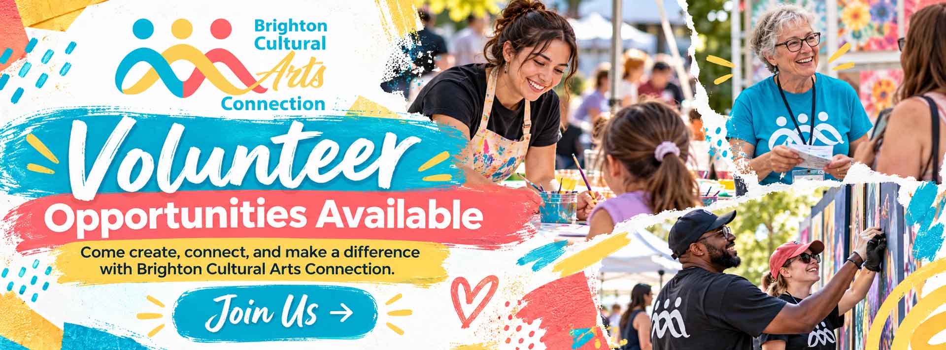 Volunteer opportunities with Brighton Cultural Arts Connection